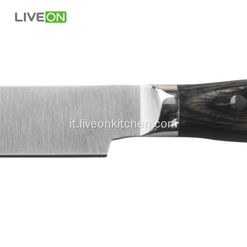 Coltello da bistecca 4 pezzi con manico in legno Pakka